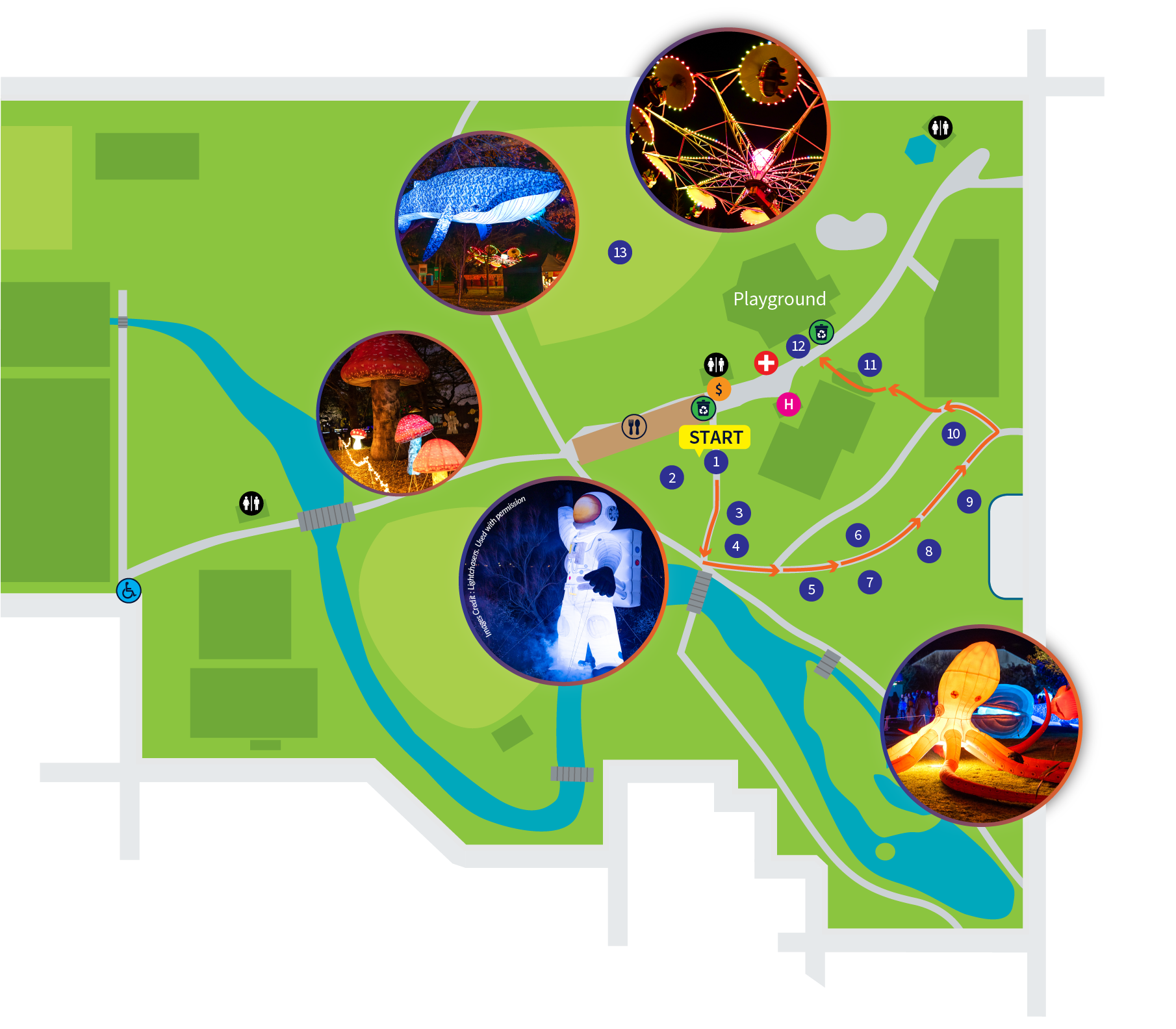 Glow in the Park 2024 Event Map